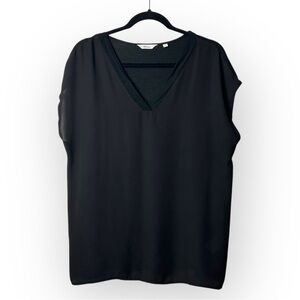 Reitmans Black V Neck Blouse L